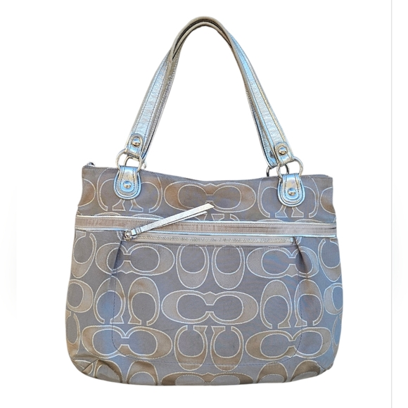 Coach Handbags - Coach Gray Shoulder Bag
